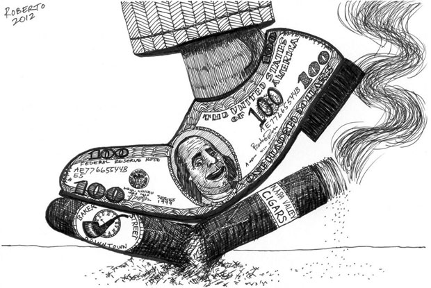 Editorial Cartoon: Baker Street Downtown closing